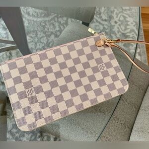 Authentic NEW Louis Vuitton Neverfull GM damier ebene pink ballerina lining